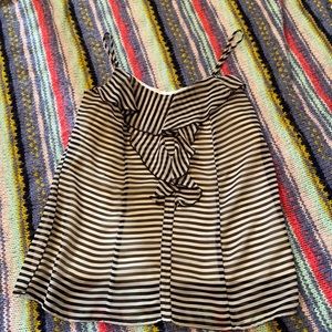 Xhilaration black and cream tank top size M